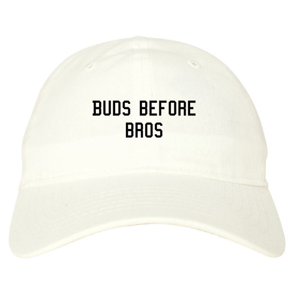 Buds Before Bros Dad Hat White