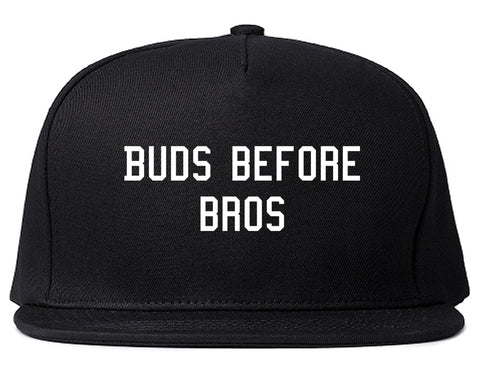 Buds Before Bros Snapback Hat Black