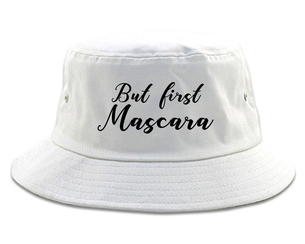 But First Mascara Makeup White Bucket Hat