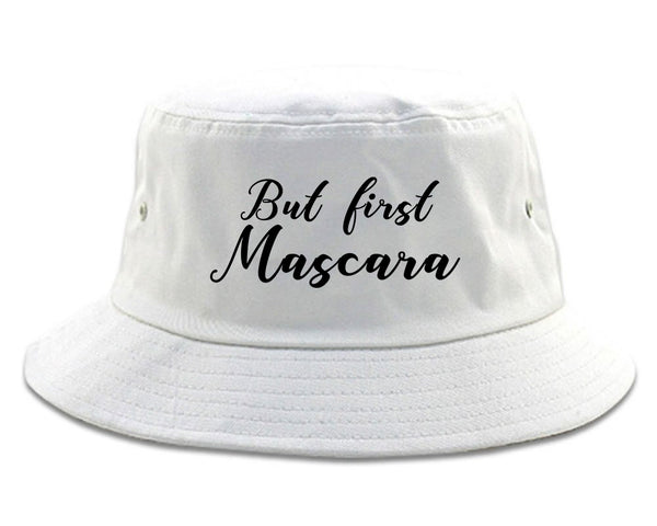 But First Mascara Makeup White Bucket Hat