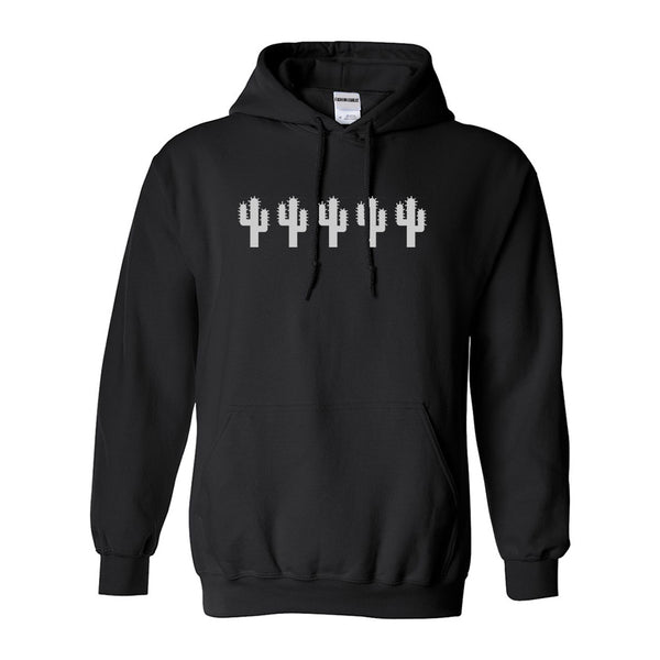 Cactus Plant Lover Black Womens Pullover Hoodie