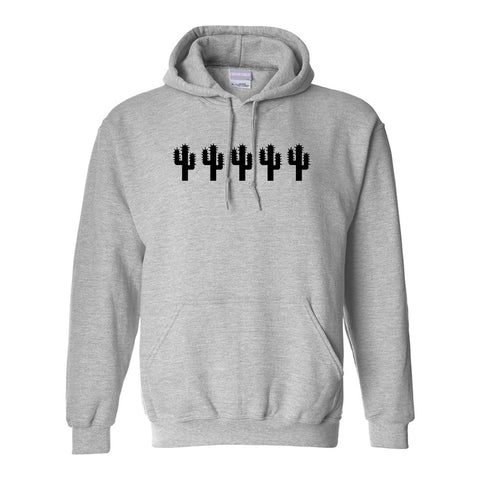 Cactus Plant Lover Grey Womens Pullover Hoodie