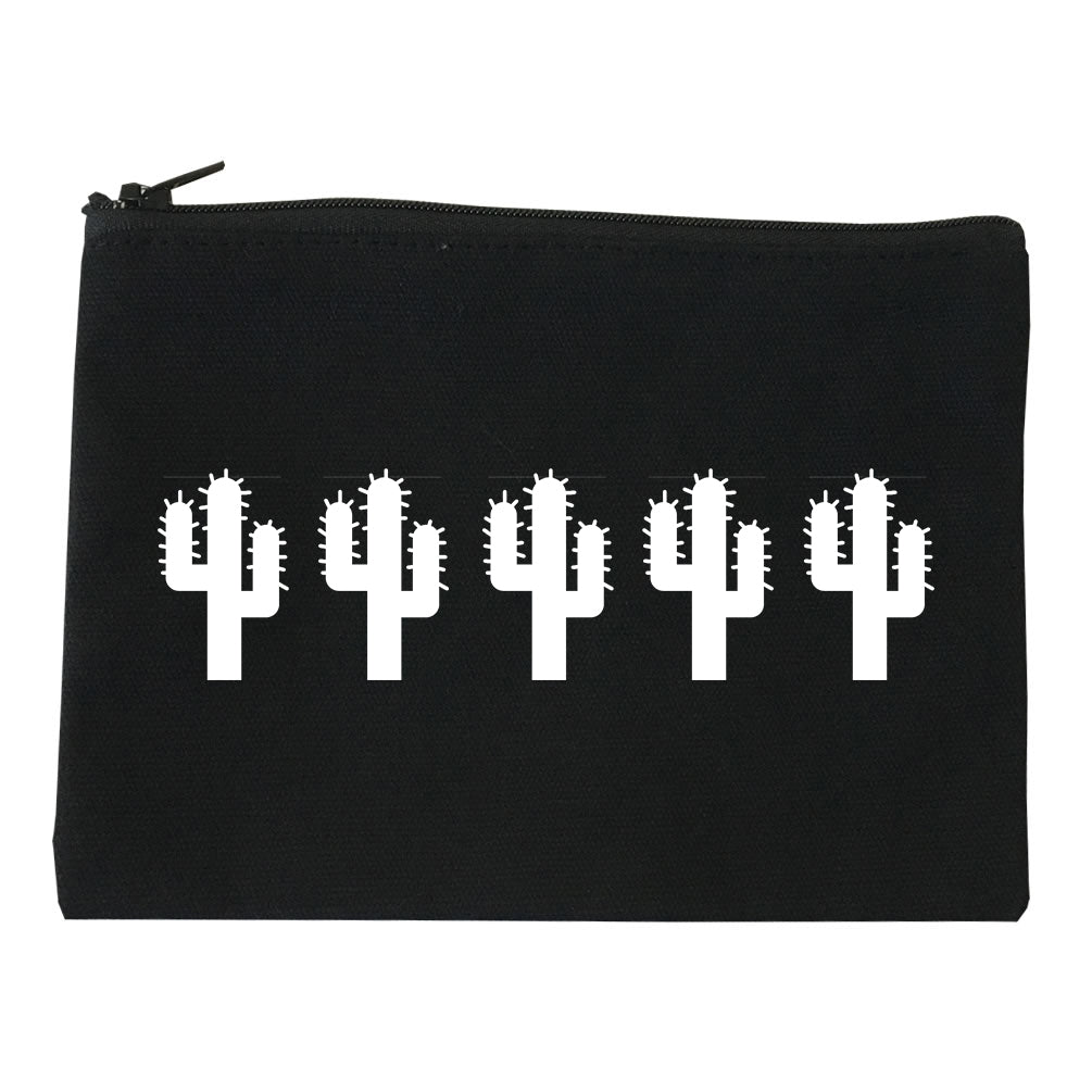 Cactus Plant Lover black Makeup Bag