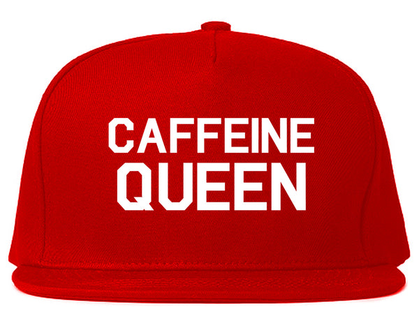 Caffeine Queen Coffee Red Snapback Hat
