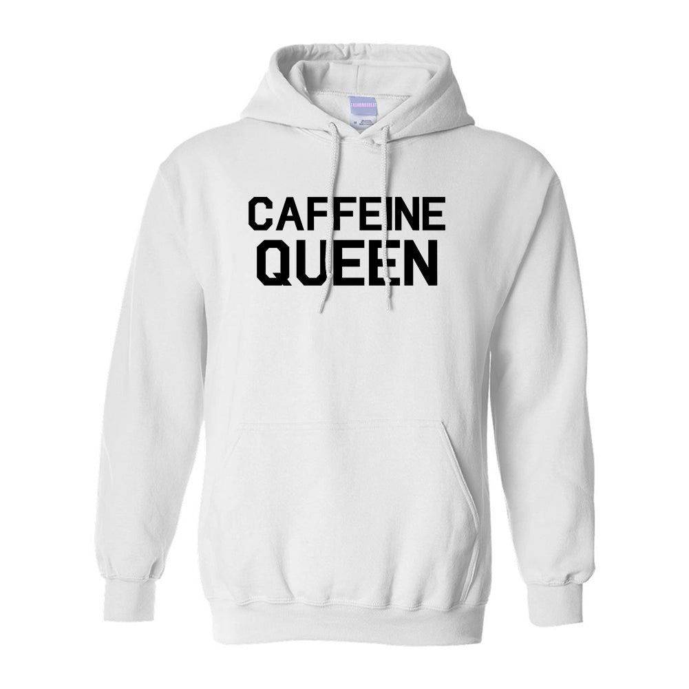 Caffeine Queen Coffee White Pullover Hoodie