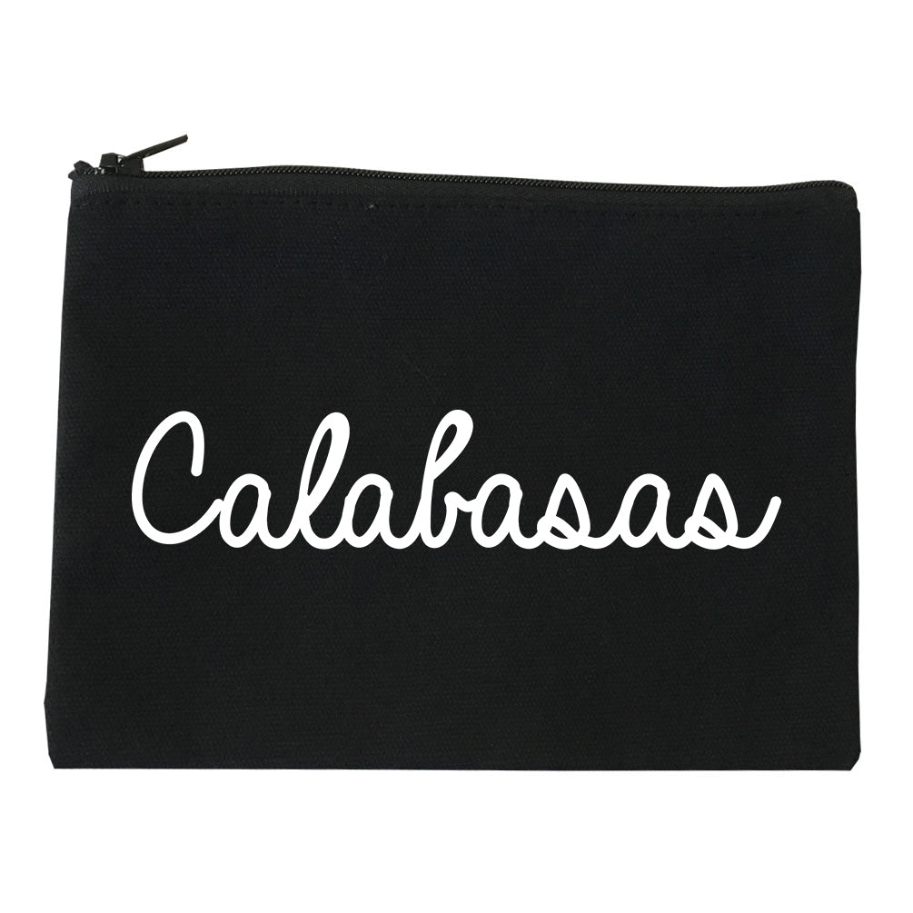 Calabasas CA Script Chest black Makeup Bag