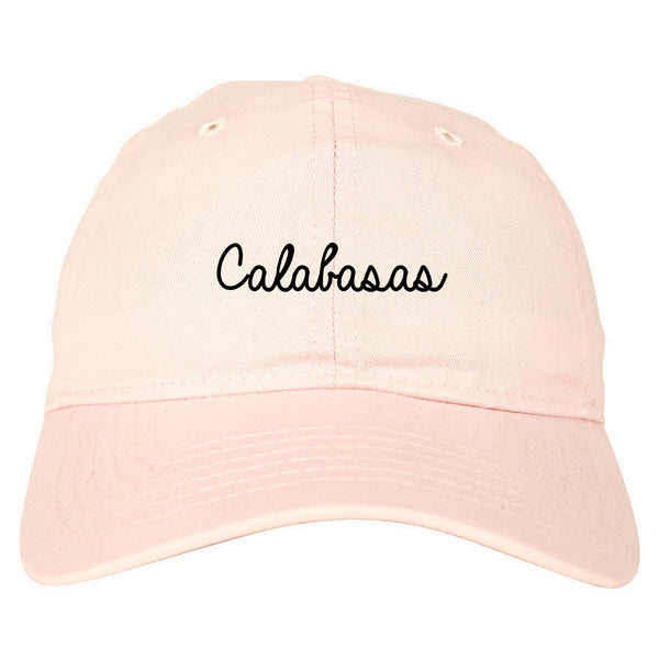 Calabasas CA Script Chest pink dad hat