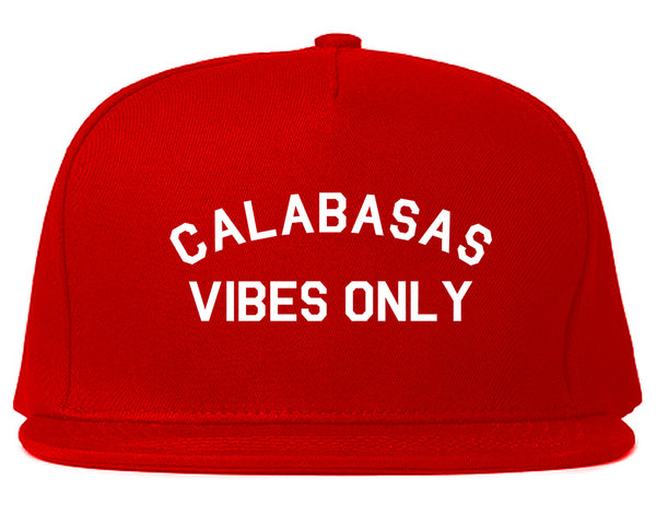 Calabasas Vibes Only California Red Snapback Hat