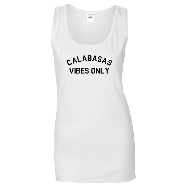 Calabasas Vibes Only California White Womens Tank Top