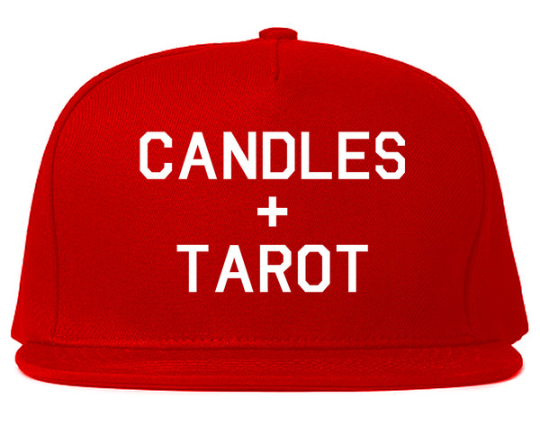 Candles And Tarot Cards Red Snapback Hat