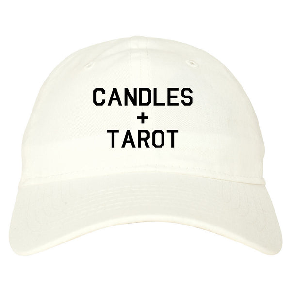 Candles And Tarot Cards white dad hat