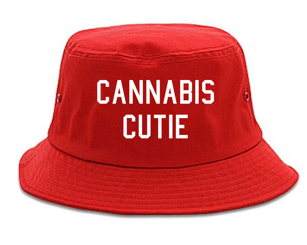 Cannabis Cutie Bucket Hat Red