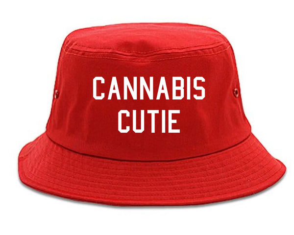 Cannabis Cutie Bucket Hat Red
