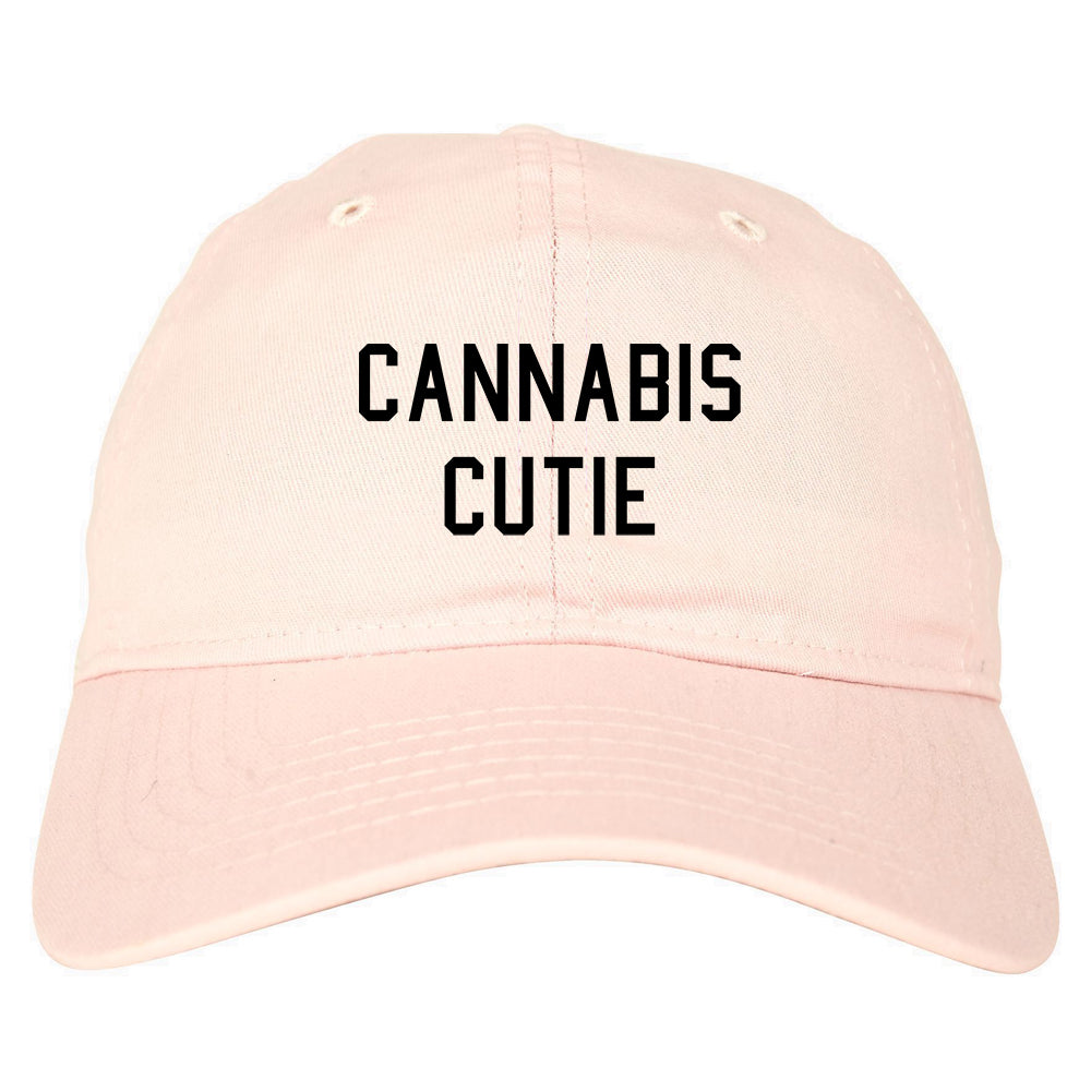 Cannabis Cutie Dad Hat Pink