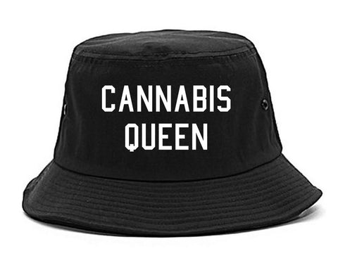 Cannabis Queen Bucket Hat Black