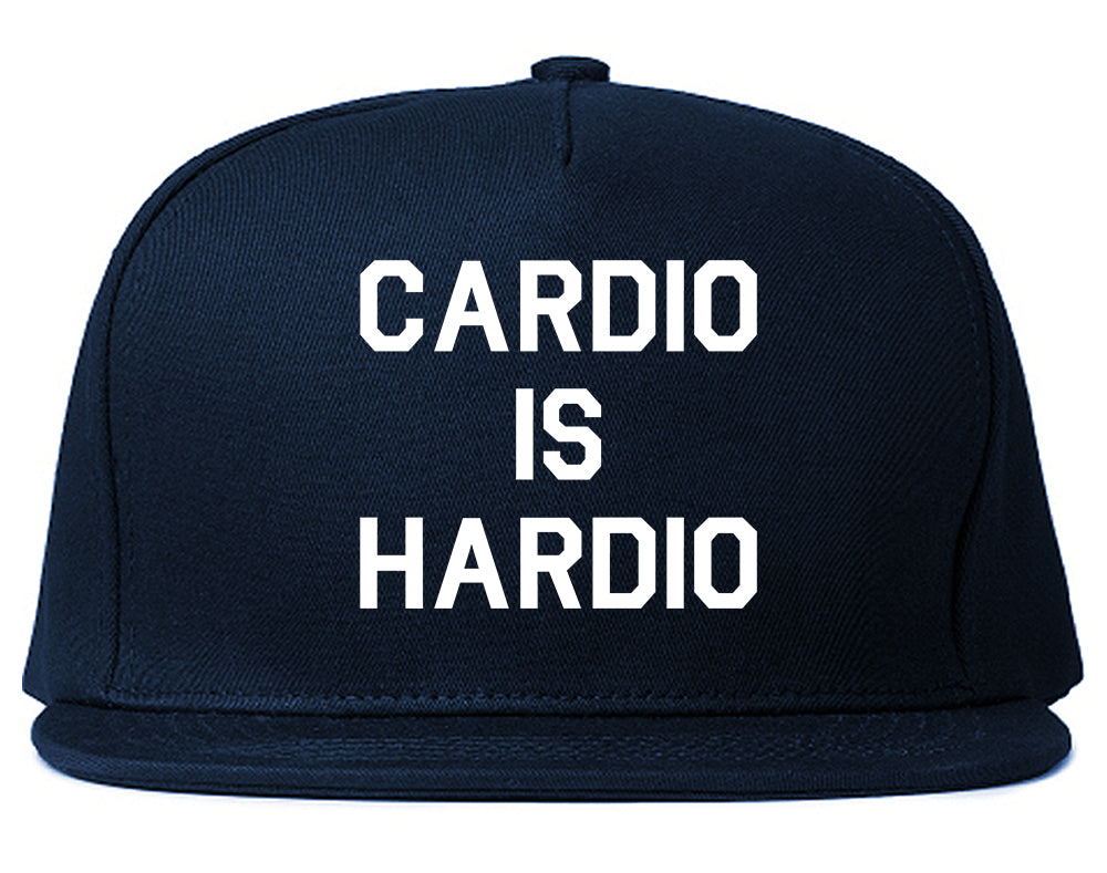 Cardio Is Hardio Funny Workout Blue Snapback Hat