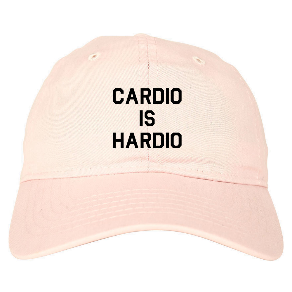 Cardio Is Hardio Funny Workout pink dad hat