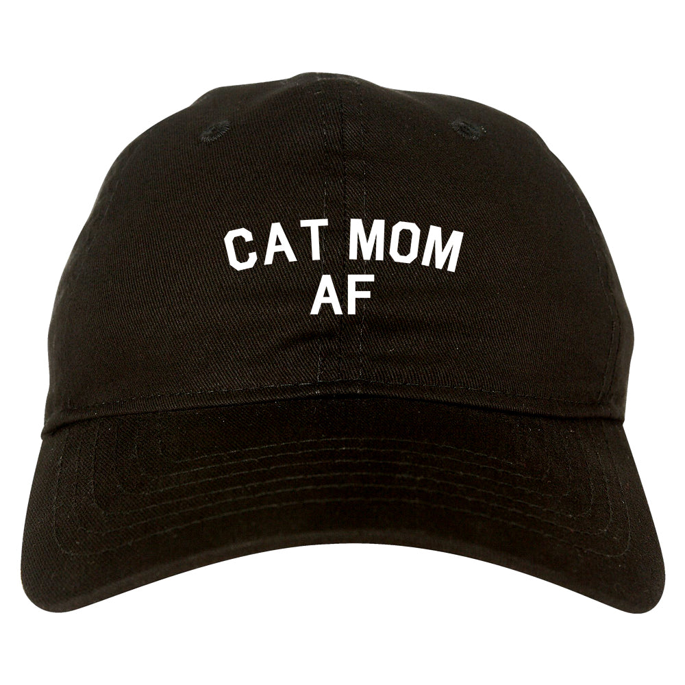 Cat Mom AF Pet Lover Mother Dad Hat Black