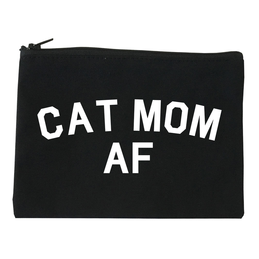 Cat Mom AF Pet Lover Mother Makeup Bag Red