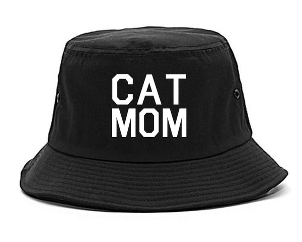 Cat Mom Cat Mother Black Bucket Hat