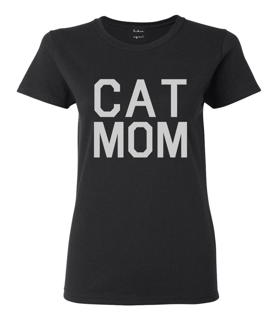 Cat Mom Cat Mother Black T-Shirt