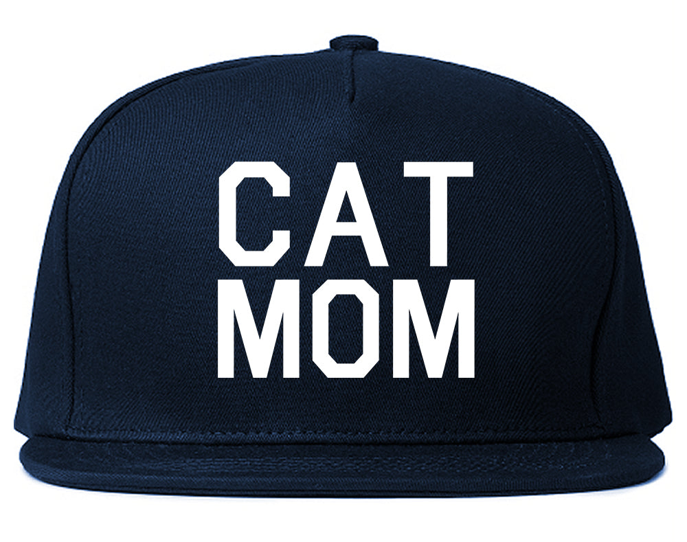 Cat Mom Cat Mother Blue Snapback Hat