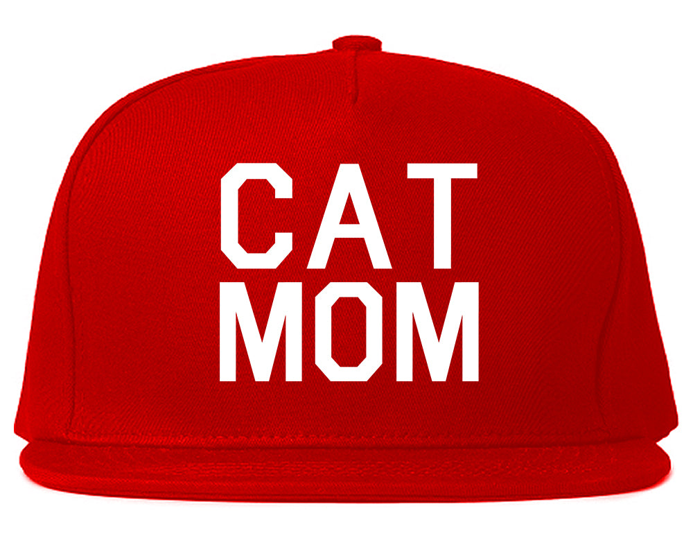 Cat Mom Cat Mother Red Snapback Hat