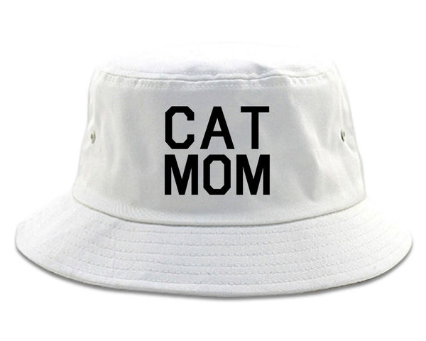 Cat Mom Cat Mother White Bucket Hat
