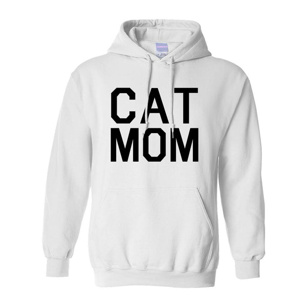 Cat Mom Cat Mother White Pullover Hoodie