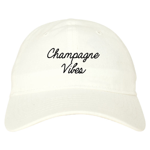 Champagne Vibes Wedding Chest white dad hat