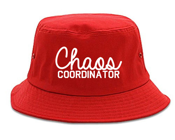 Chaos Coordinator Mom Life Bucket Hat Red