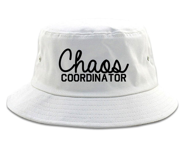 Chaos Coordinator Mom Life Bucket Hat White