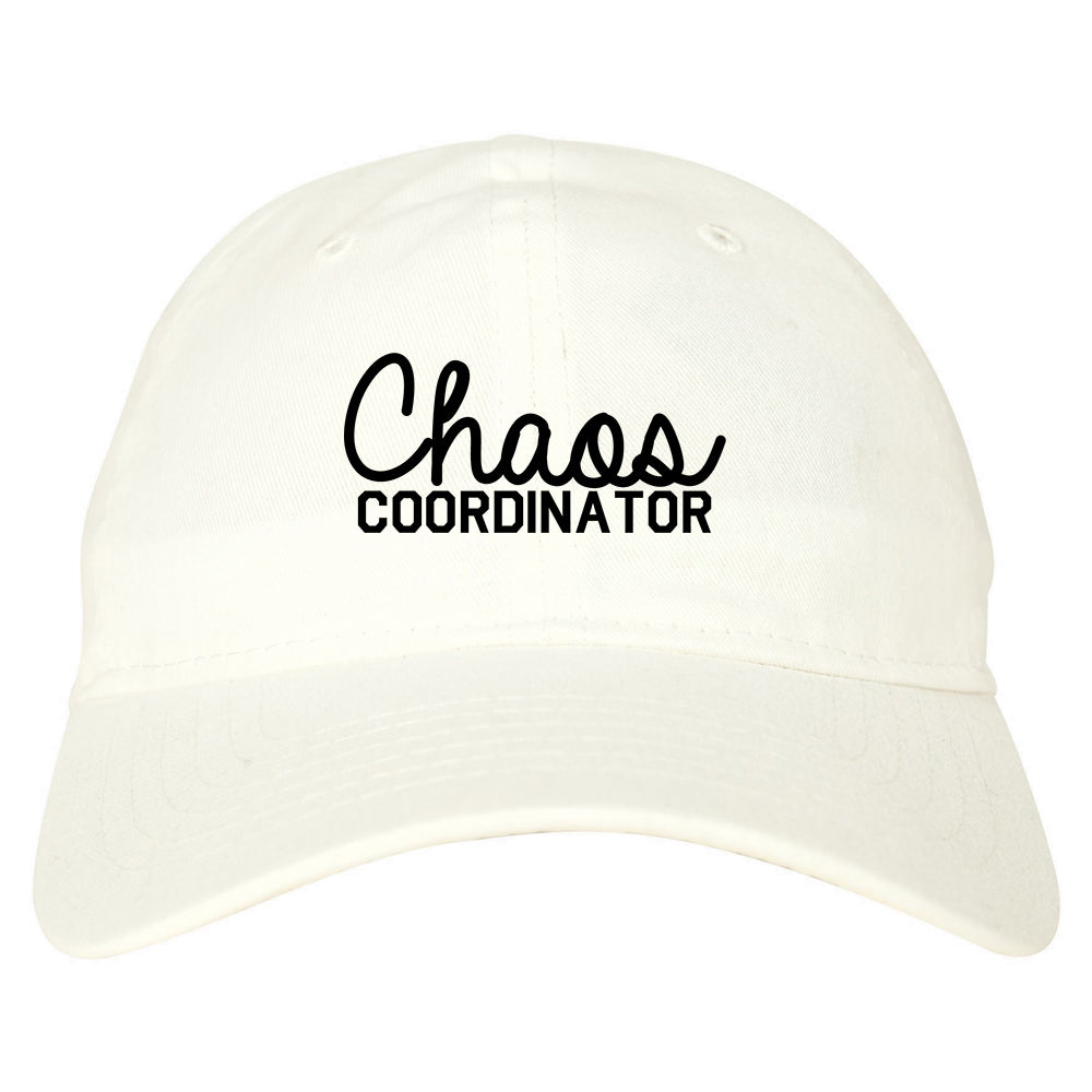 Chaos Coordinator Mom Life Dad Hat White
