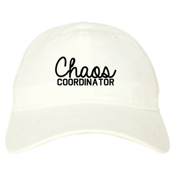 Chaos Coordinator Mom Life Dad Hat White