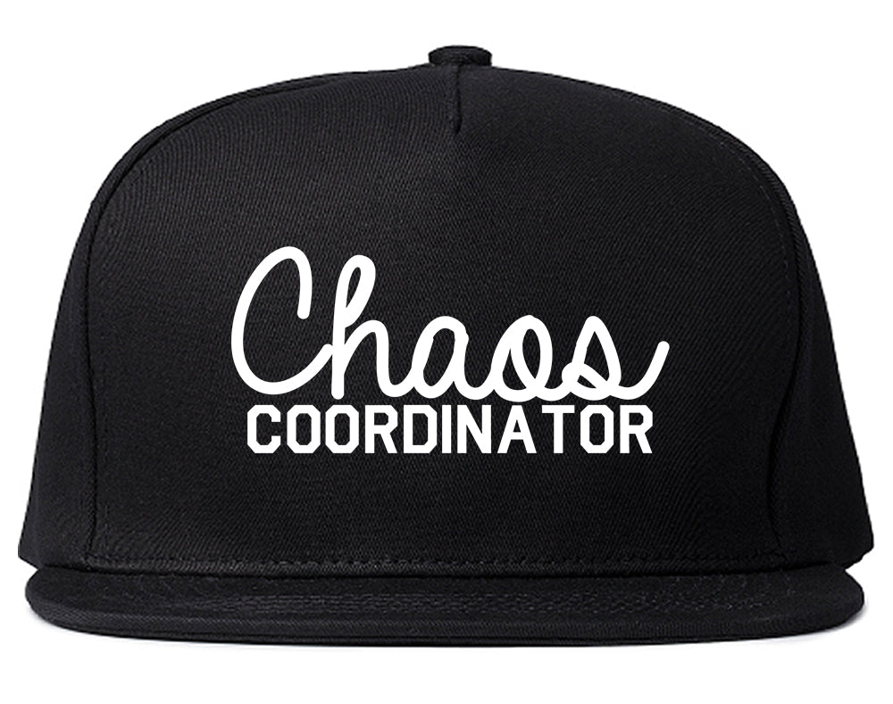 Chaos Coordinator Mom Life Snapback Hat Black