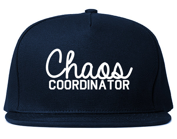 Chaos Coordinator Mom Life Snapback Hat Blue