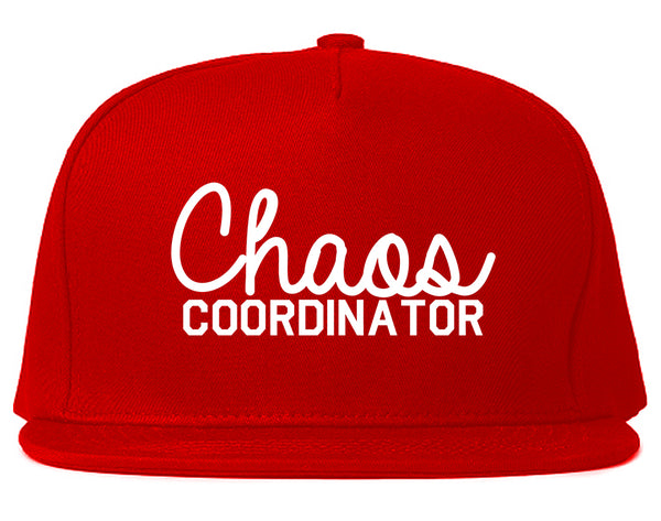 Chaos Coordinator Mom Life Snapback Hat Red