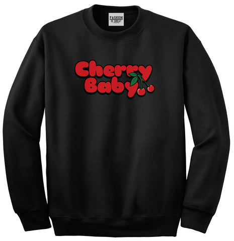 Cherry Baby Unisex Crewneck Sweatshirt Black