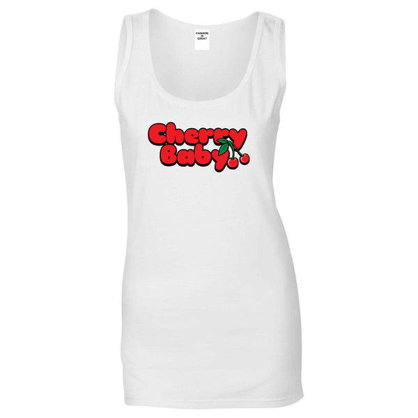 Cherry Baby Womens Tank Top Shirt White