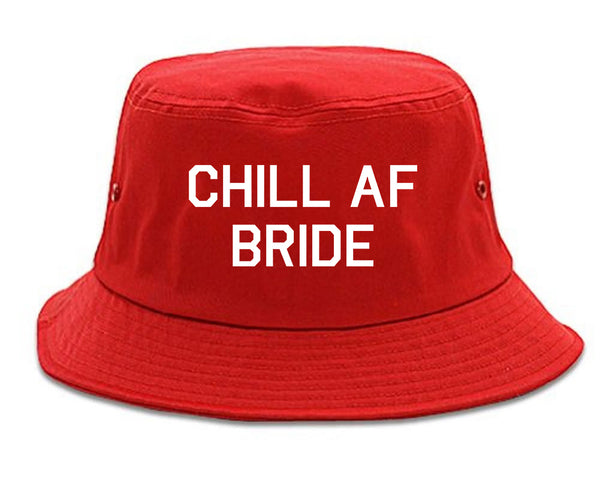 Chill AF Bride Wedding red Bucket Hat