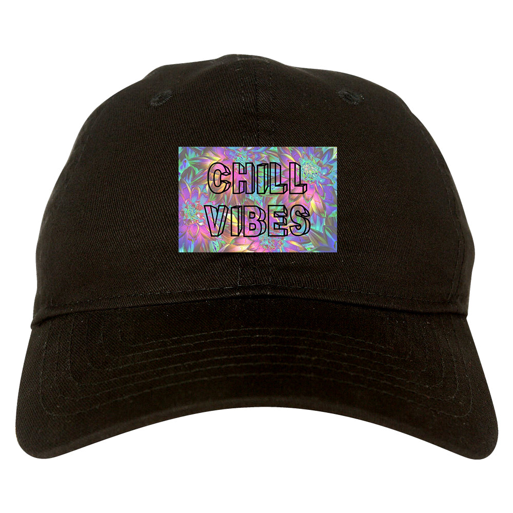 Chill Vibes Trippy black dad hat