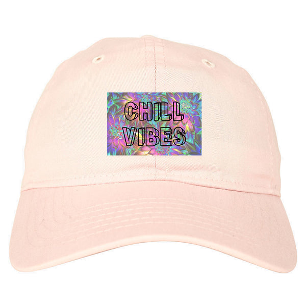 Chill Vibes Trippy pink dad hat