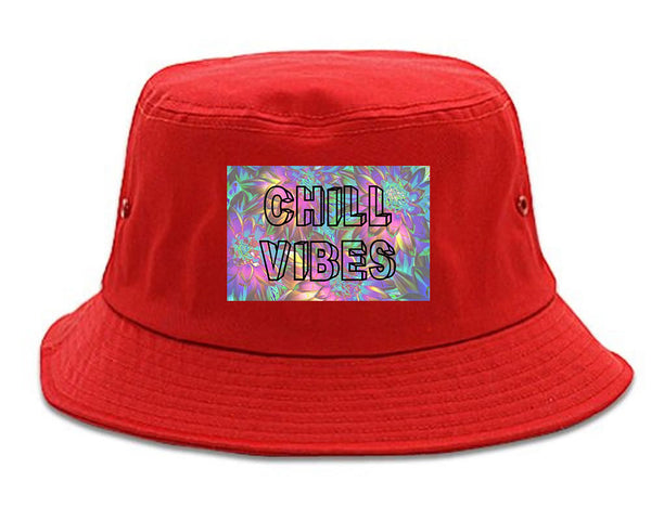 Chill Vibes Trippy red Bucket Hat