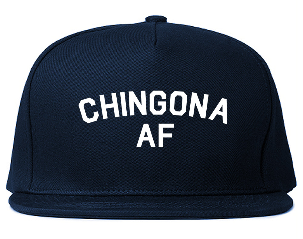 Chingona AF Spanish Slang Mexican Snapback Hat Blue