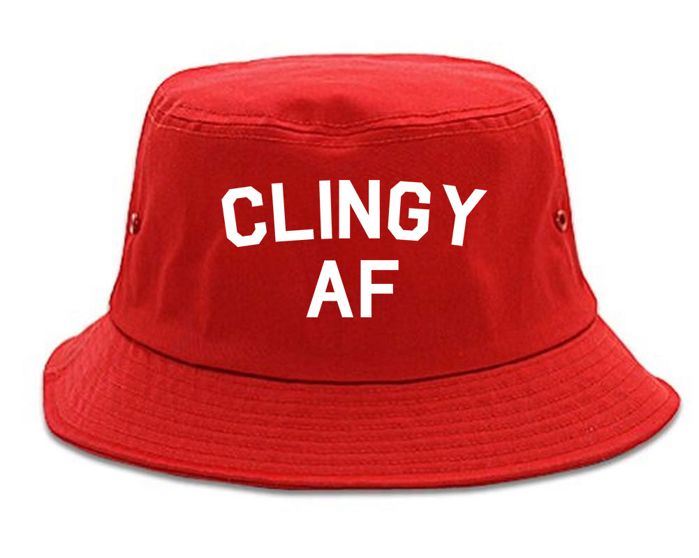 Clingy AF Funny Girlfriend Bucket Hat Red