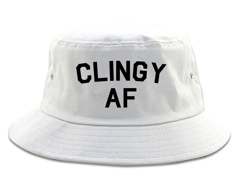 Clingy AF Funny Girlfriend Bucket Hat White