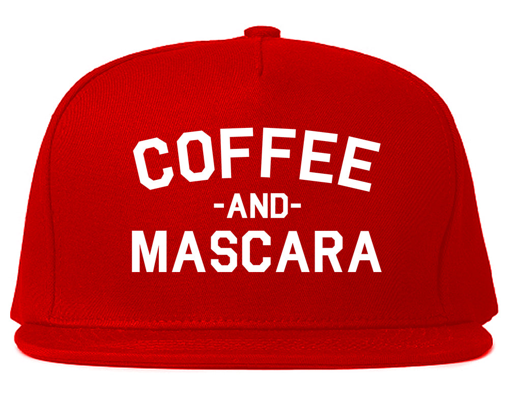 Coffee And Mascara Red Snapback Hat