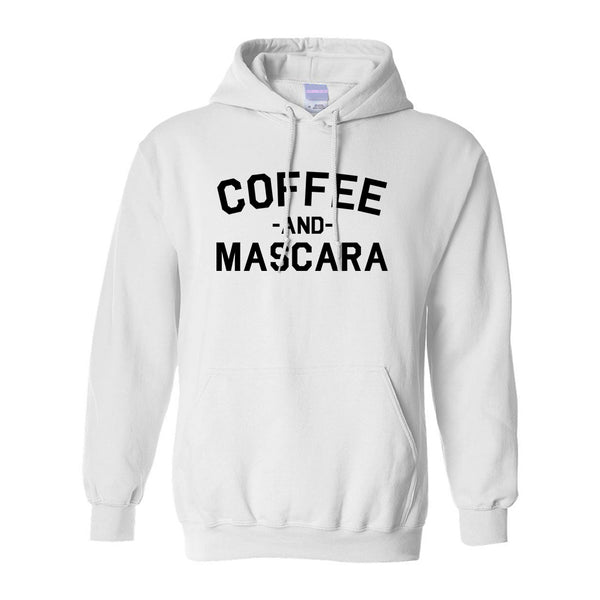 Coffee And Mascara White Pullover Hoodie