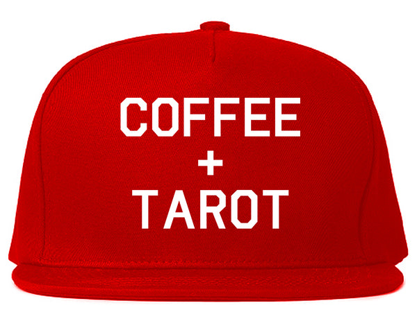 Coffee And Tarot Cards Red Snapback Hat
