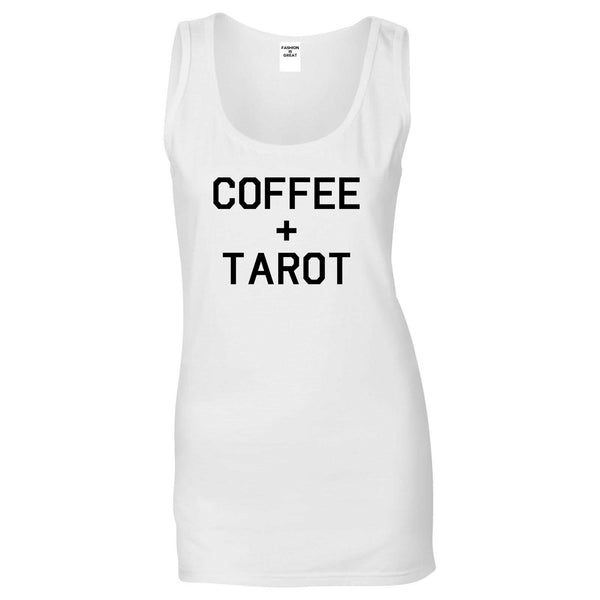 Coffee And Tarot Cards White Womens Tank Top